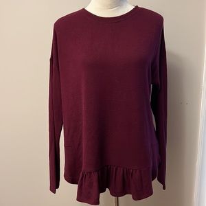 3 FOR $40 - Banana Republic Ruffled Bottom Sweater